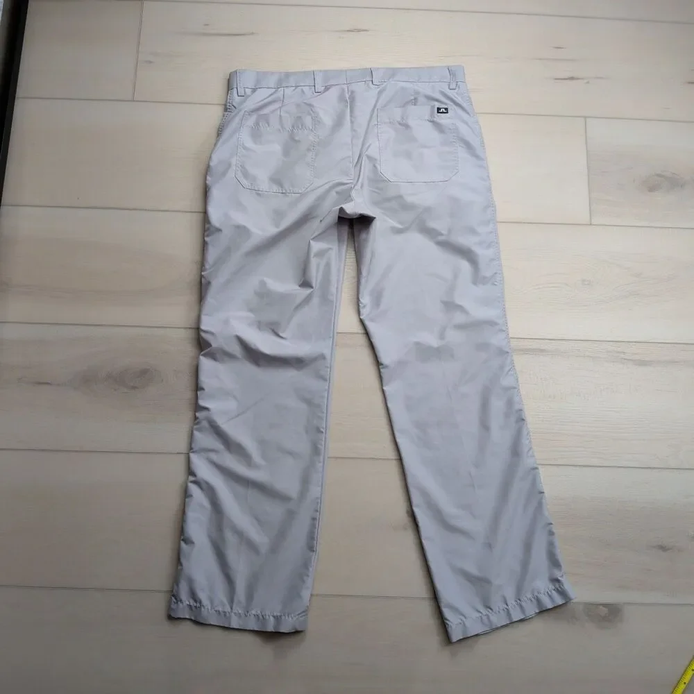 J Lindeberg Pants Mens 36x32 Golf Regular Fit Micro Twill‎ Straight Leg Gray
